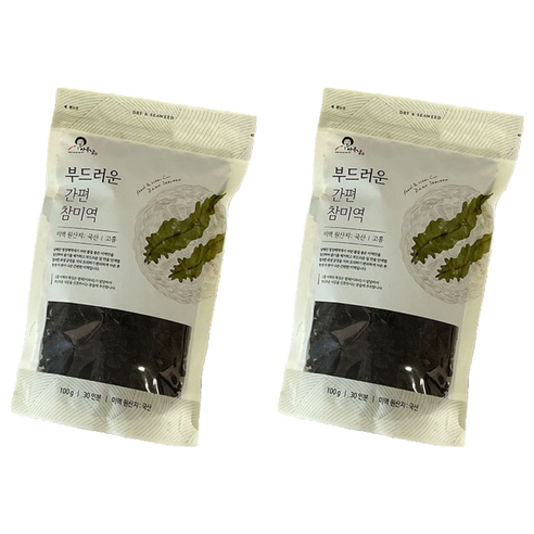 안옥남 부드러운 간편 참미역, 100g, 2개