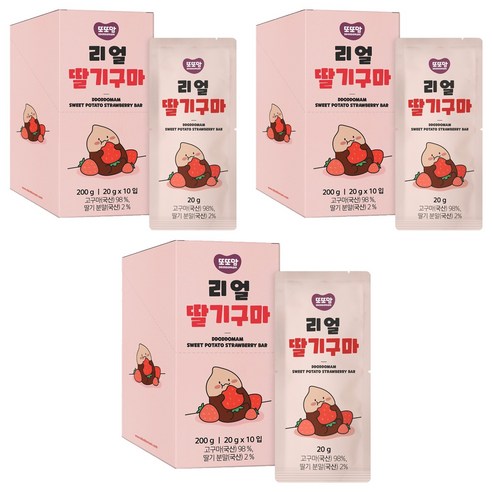 또또맘 리얼 딸기구마 10p, 200g, 3개