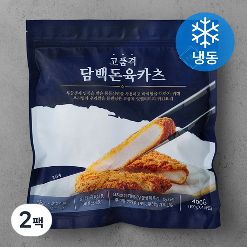 잇퀄리티 고품격 통등심 담백 돈육 카츠 (냉동), 400g, 2팩