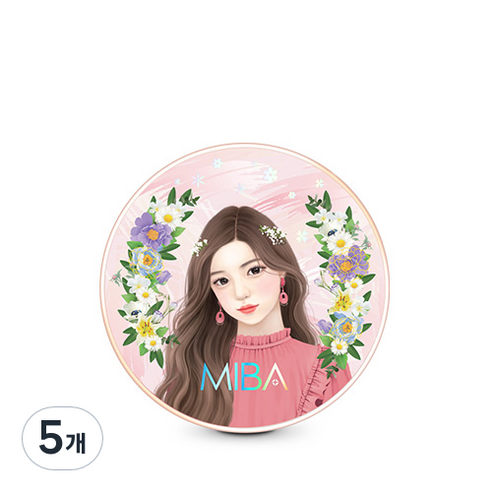 미바 왕쿠션 시즌2 대용량 25g 본품, 21호 화사한 피부, 5개