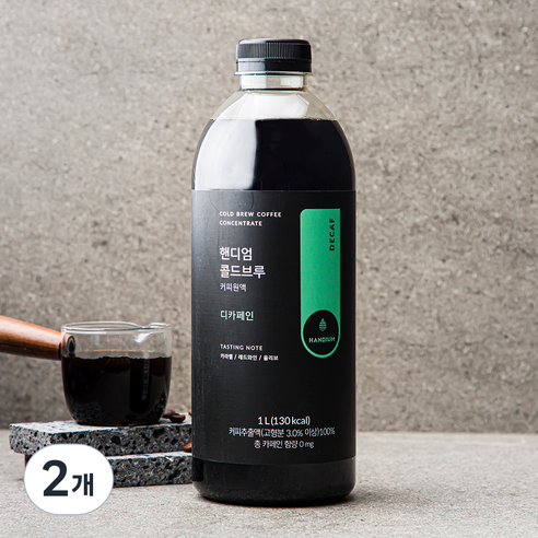 핸디엄 콜드브루 원액 디카페인, 1L, 2개