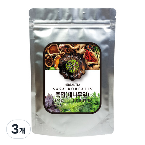 성보식품 국내산 죽엽 대나무잎, 200g, 3개