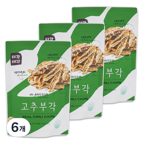 티각태각 고추부각, 60g, 6개
