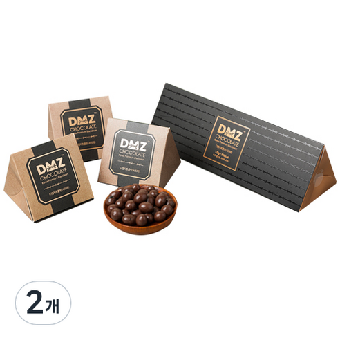 DMZ 파주 장단콩 삼각 서리태 초콜릿, 120g, 2개