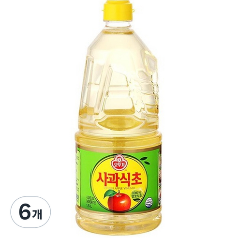 오뚜기 사과식초, 1.5L, 6개