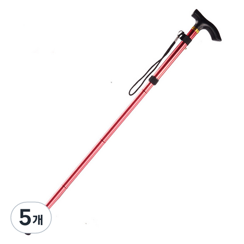 조인메이드 접이식 지팡이, 레드, 5개