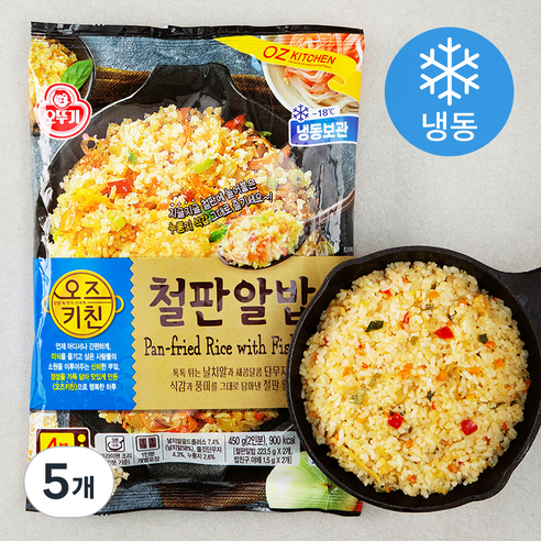 오뚜기 오즈키친 철판알밥 223.5g x 2개 + 소스 1.5g x 2개 (냉동), 450g, 5개