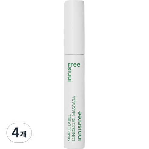 이니스프리 심플라벨 롱앤컬 마스카라 7.5g, 4개