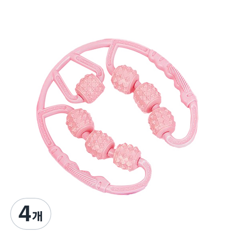 민민 7롤러 전신 마사지기, 4개, 핑크