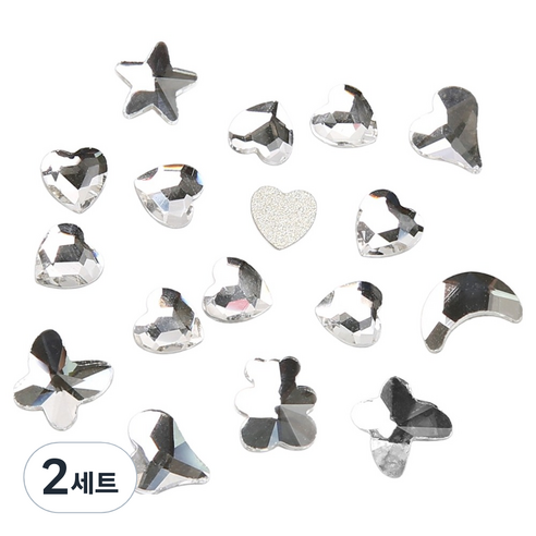젤로젤로 프리미엄 네일 스톤 7종 x 10p 세트, 2세트, JCS-03 스톤 소형 혼합