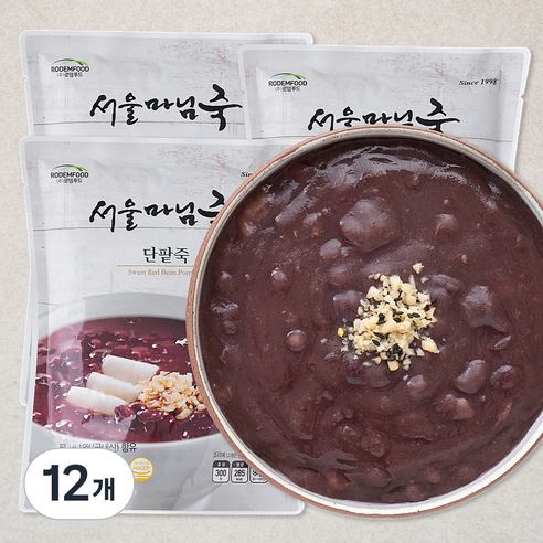 서울마님 단팥죽 (냉장), 300g, 12개