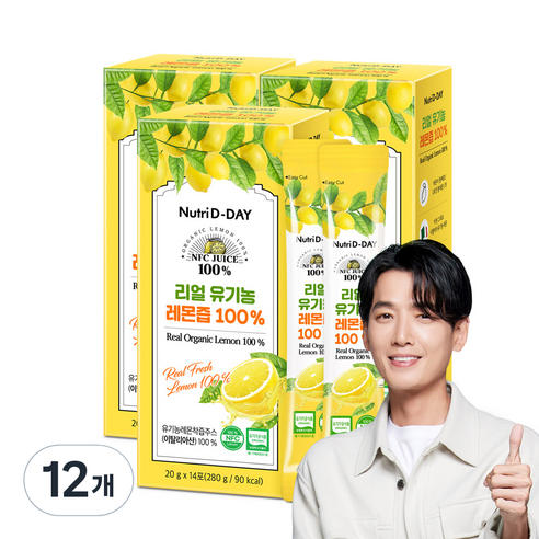 뉴트리디데이 리얼 NFC 유기농 레몬즙 14p, 280g, 12개