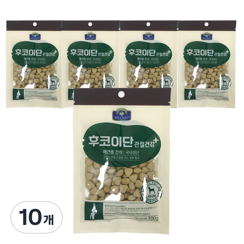 벨버드 후코이단 강아지 간식, 관절건강, 100g, 10개