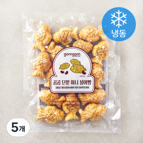 곰곰 단팥 미니붕어빵 (냉동), 300g, 5개, 1개입
