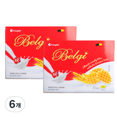 우리가스토리 벨기 에그 버터와플 쿠키 20p, 6개, 278g