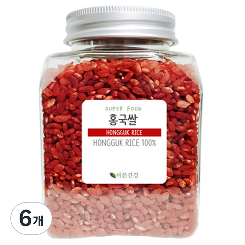 바른건강 홍국쌀, 300g, 6개