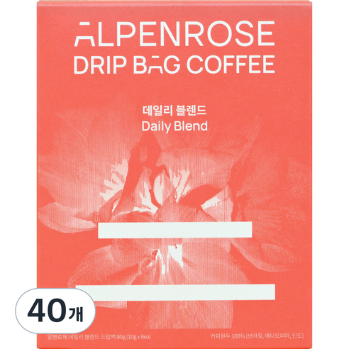 알펜로제 데일리 블렌드 드립백 커피, 10g, 40개