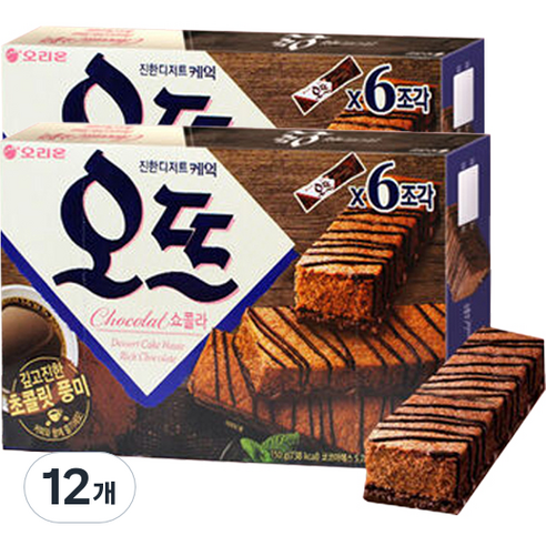 오리온 오뜨 쇼콜라 6p, 150g, 12개