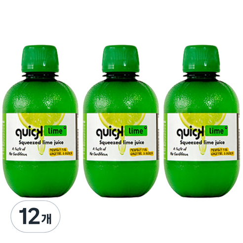 퀵라임 퀵 스퀴즈드 라임즙 1병, 280ml, 12개