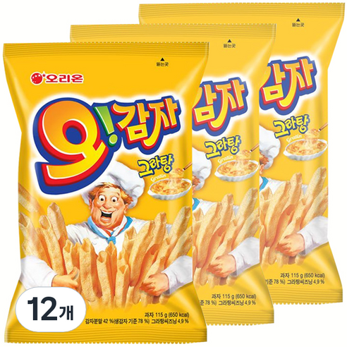 오리온 오감자 그라탕 스낵, 115g, 12개