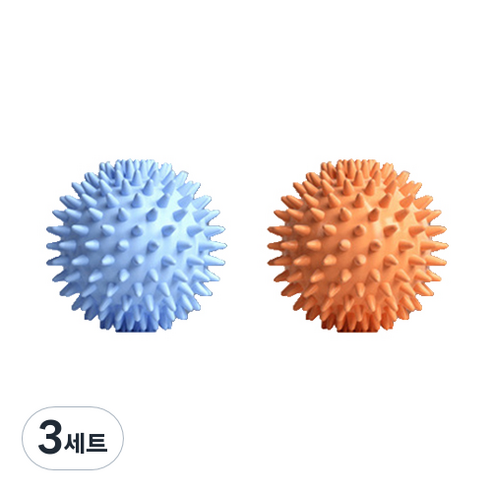 작지만 옹골찬 마사지 고슴도치 요가볼 2종 세트, 3세트, 블루 + 오렌지