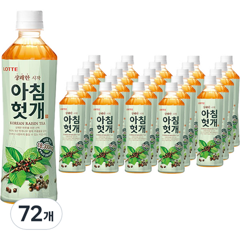 롯데칠성음료 아침헛개, 500ml, 72개