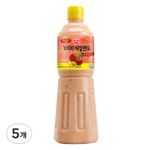 오뚜기 1000아일랜드 드레싱, 980g, 5개