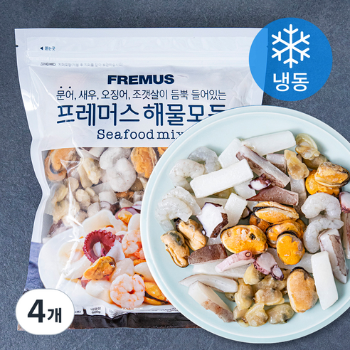 프레머스 해물모둠 (냉동), 600g, 4개