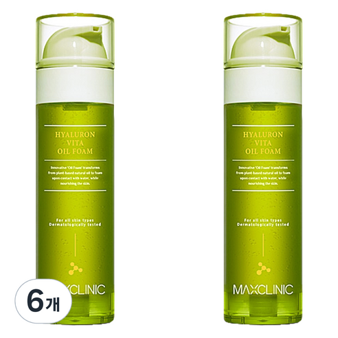 맥스클리닉 히알루론 비타 클렌징 오일 폼, 110g, 6개