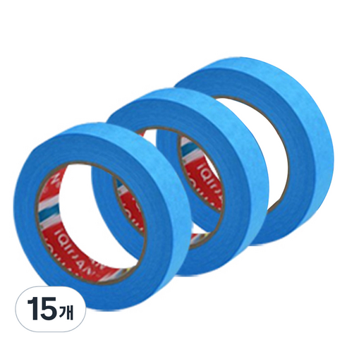 다다 칼라 마스킹 종이테이프 20mm x 15m, 블루, 15개