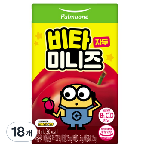 풀무원 비타미니즈 자두 음료, 18개, 140ml