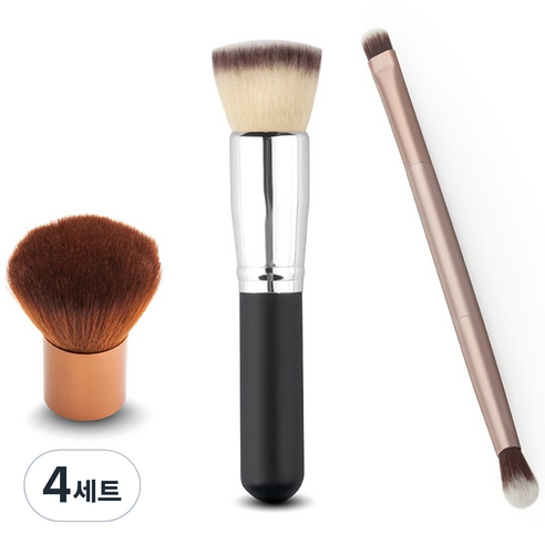 리빙조이 퍼펙트 메이크업 브러쉬 3종, 4세트
