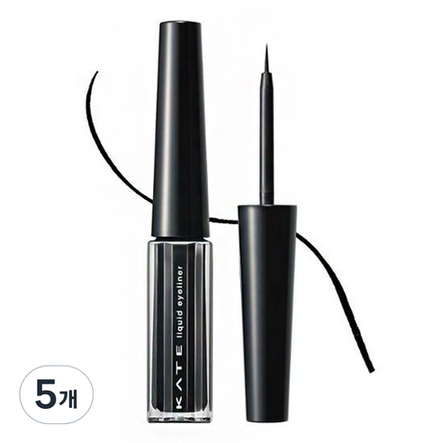 케이트 젤 C 리퀴드 아이라이너 1.5ml, BK-1 글로우블랙, 5개