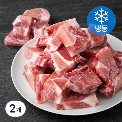 국내산 왕건 돈갈비 찜용 4 x 3 x 2 cm (냉동), 3kg, 2개