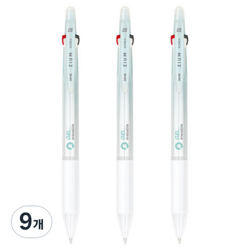 자바펜 지움3겔 지워지는 볼펜 0.5mm, 민트, 9개
