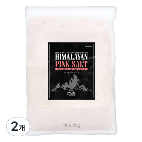 라쿠진 히말라야 핑크소금 fine, 5kg, 2개