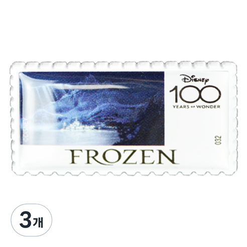 디즈니 100주년 우표 뱃지 FROZEN 2, 3개, 1개입