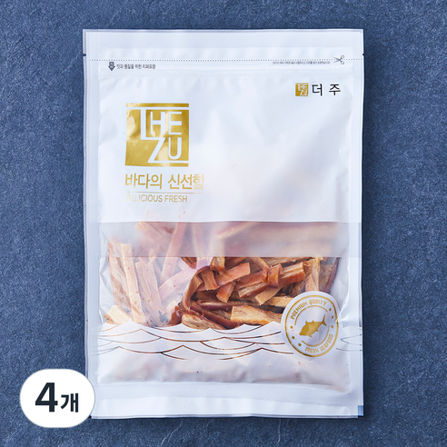 더주 바베큐 조미 오징어, 250g, 4개