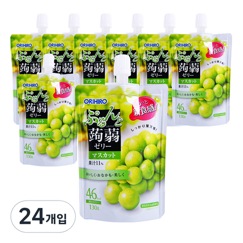 오리히로 푸룬토 곤약젤리 머스캣맛, 130g, 24개