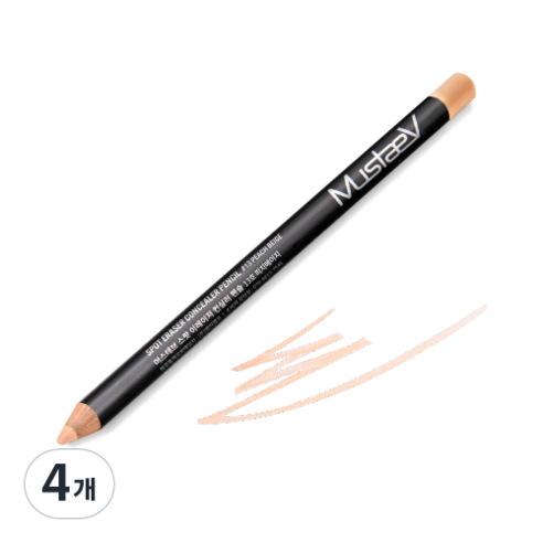 머스테브 스팟 이레이저 컨실러 펜슬 2.5g, 13호 피치 베이지, 4개