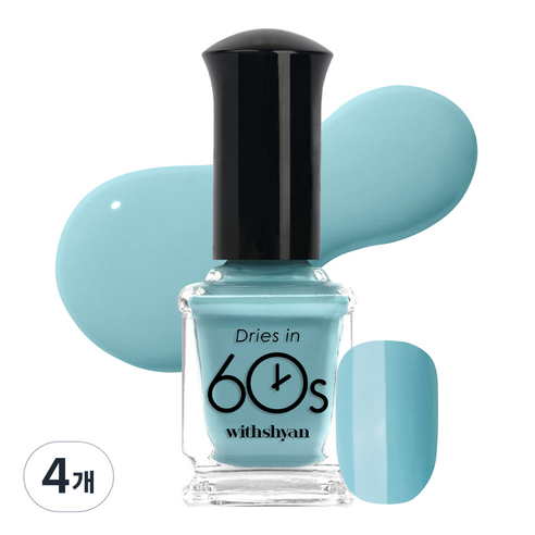 위드샨 60초 매니큐어 9ml, M134 레인드롭, 4개