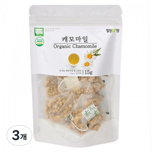 힐링앤팜 유기농 캐모마일, 1.5g, 10개입, 3개