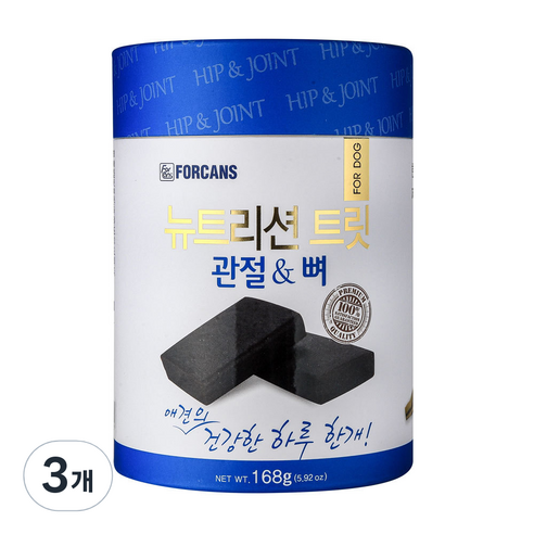 포켄스 강아지 영양제 뉴트리션 트릿, 글루코사민, 3개, 뼈/관절 강화