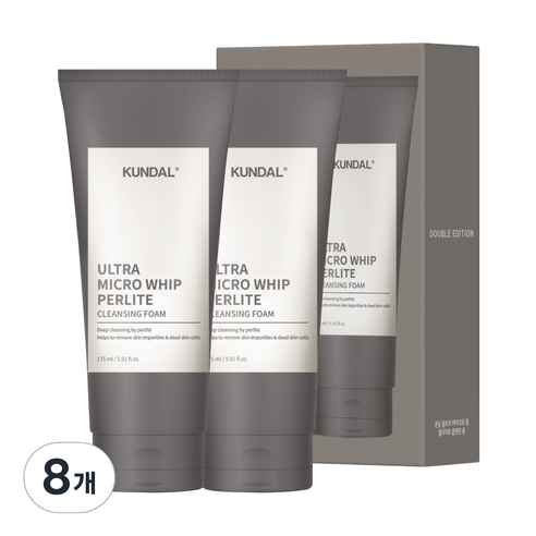 쿤달 울트라 마이크로 휩 펄라이트 폼클렌징, 175ml, 8개