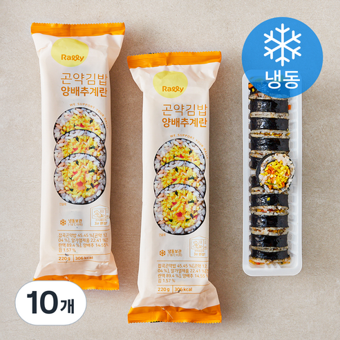 Rally 곤약김밥 양배추 계란 (냉동), 220g, 10개