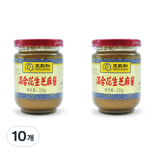 왕즈허 즈마장 땅콩 참깨 소스, 10개, 225g