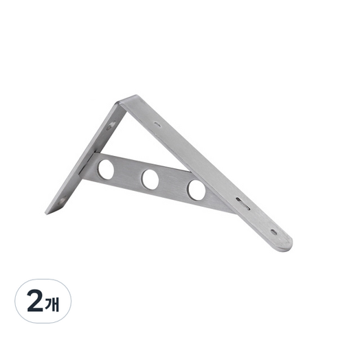 지오비즈 스텐 선반대 지지대타입 고급형, 실버, 2개