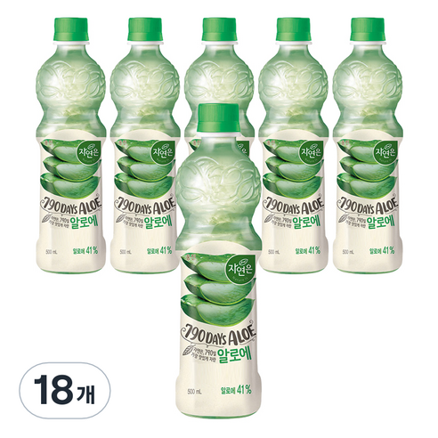 자연은 알로에 주스, 18개, 500ml
