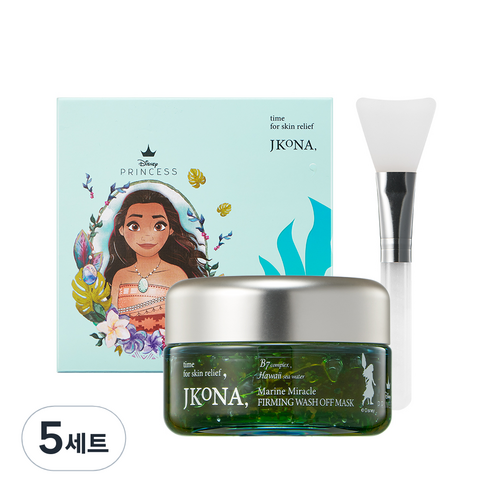 제이코나 모아나 팩 마린 미라클 퍼밍 워시 오프 마스크 100ml + 팩 브러쉬, 1개입, 5개
