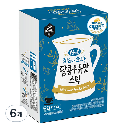 동일에프앤티 치즈가 쏘오옥 달콤우유맛 스틱, 20g, 60개입, 6개